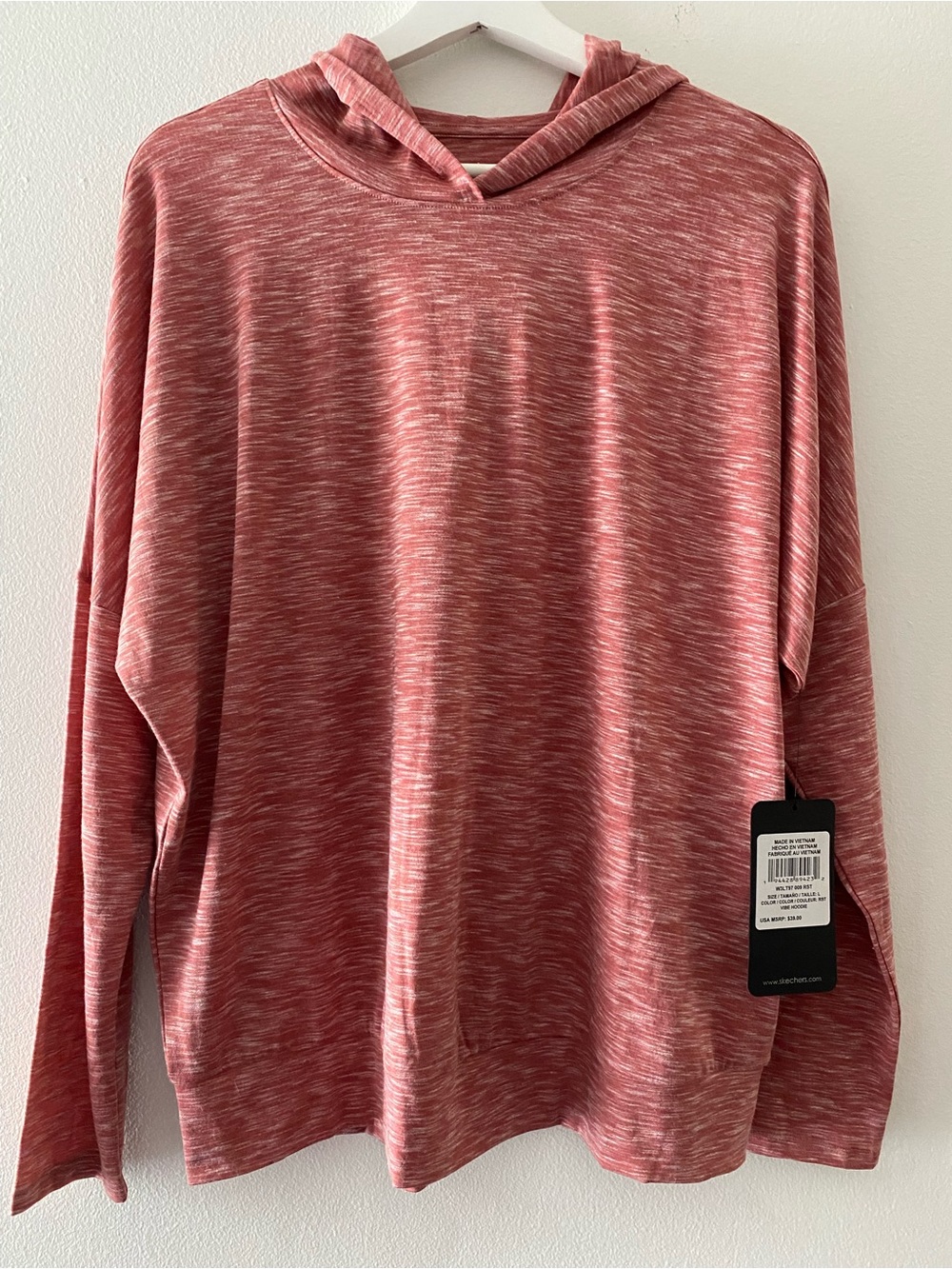 Sketchers Heathered Rose Lightweight Hoodie NWT